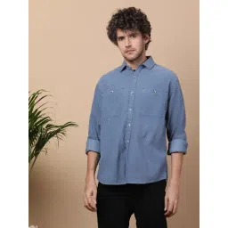 Kuons Avenue Powder Blue Slim Fit Shirt-picture-11