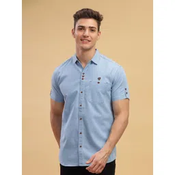 Kuons Avenue Smart Slim Fit Denim Casual Shirt-picture-25