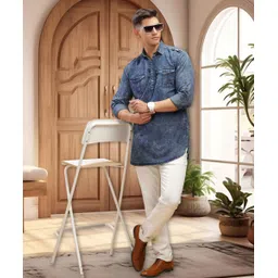 kuons avenue Men Solid Cotton Blend Pathani Kurta image 3