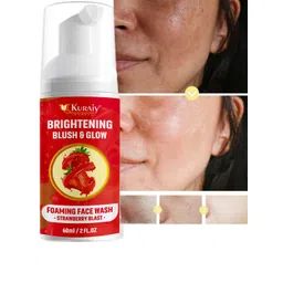 KURAIY Brightening Blush & Glow Deep Exfoliation Foam Face Wash-60 ml-Strawberry Blast-picture-21