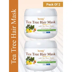 KURAIY Set Of 2 Tea Tree Hair Masks with Argan & Lemon Oil for Dandruff  - 200g each-picture-37