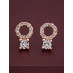 Kushal's Fashion Jewellery 92.5Silver Rose Gold-Plated Classic Studs-picture-24