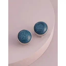 Kushal's Fashion Jewellery Blue Rodium Polished Trendy Earrings for Women-picture-33