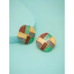 Kushal's Fashion Jewellery Brown Gold Polished Trendy Earrings for Women-picture-46