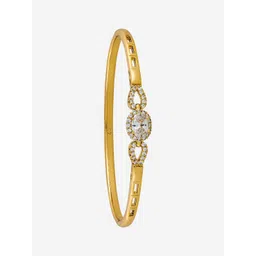 Kushal's Fashion Jewellery Gold-Plated & White Copper Zircon Bangle-picture-39