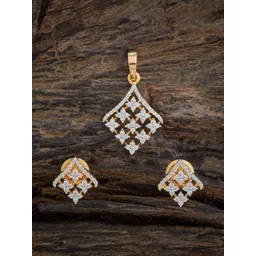 Kushal's Fashion Jewellery Gold-Plated Cubic Zirconia Studded Jewellery Set-picture-41