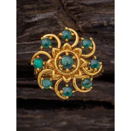 Kushal's Fashion Jewellery Gold-Plated Stone-Studded Finger Ring-picture-14