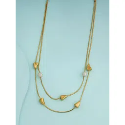Kushal's Fashion Jewellery Pearl Gold Trendy Necklace With Chain for Women-picture-45