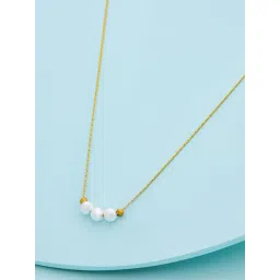 Kushal's Fashion Jewellery Pearl Gold Trendy Necklace With Chain for Women-picture-22