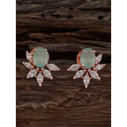 Kushal's Fashion Jewellery Rose Gold-Plated Classic Cubic Zirconia Studs image 1