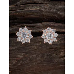 Kushal's Fashion Jewellery Rose-Gold Plated Contemporary Studs Earrings-picture-13