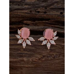 Kushal's Fashion Jewellery Rose Gold Plated Cubic Zirconia Classic Studs-picture-15