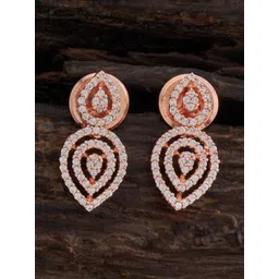 Kushal's Fashion Jewellery Rose Gold-Plated Cubic Zirconia Classic Studs Earrings-picture-14