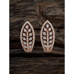 Kushal's Fashion Jewellery Rose Gold-Plated Cubic Zirconia-Studded Classic Studs Earrings-picture-17