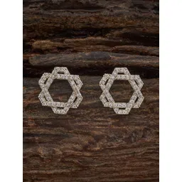 Kushal's Fashion Jewellery Rose Gold Plated Zircon Embellished Bridal Contemporary Studs-picture-21