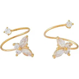 kushal's fashion jewellery White Gold Plated Ethnic Zircon Toe Ring - 427728-picture-49