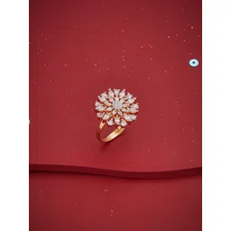 Kushal's Fashion Jewellery White Gold-Plated Party Zircon Finger Ring image 1