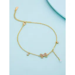 Kushal's Fashion Jewellery White Gold Polished Trendy Anklets for Women-picture-10