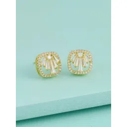 Kushal's Fashion Jewellery White Gold Polished Trendy Zircon Earrings for Women-picture-19