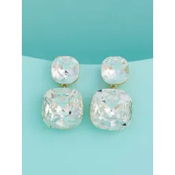 Kushal's Fashion Jewellery White Gold Polished Trendy Zircon Earrings for Women-picture-31