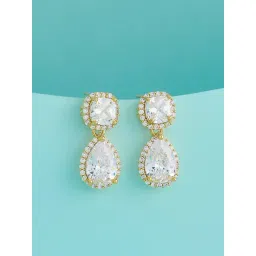 Kushal's Fashion Jewellery White Gold Polished Trendy Zircon Earrings for Women-picture-33