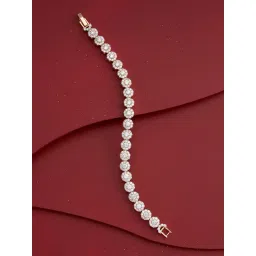 Kushal's Fashion Jewellery White Gold Polished Zircon Bracelet for Women-picture-46