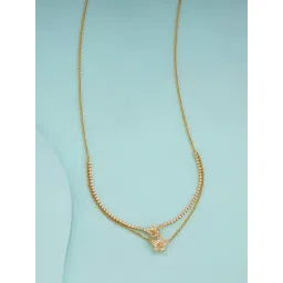 Kushal's Fashion Jewellery White Gold Trendy Necklace With Chain for Women-picture-12