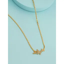 Kushal's Fashion Jewellery White Gold Trendy Necklace With Chain for Women-picture-38