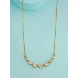 Kushal's Fashion Jewellery White Gold Trendy Zircon Necklace for Women-picture-41