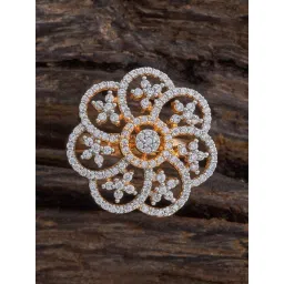 Kushal's Fashion Jewellery White Rhodium Gold Polished Zircon Finger Ring for Women-picture-47