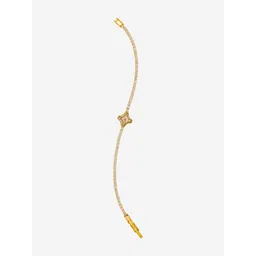 Kushal's Fashion Jewellery Women Gold-Plated Zircon Studded Link Bracelet-picture-17