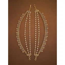 Kushal's Fashion Jewellery Women Ruby Gold-Plated Ethnic Antique Matil-picture-35