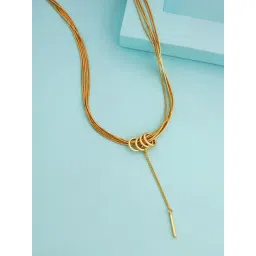 Kushal's Fashion Jewellery Yellow Gold Trendy Necklace With Chain for Women-picture-36