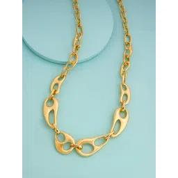 Kushal's Fashion Jewellery Yellow Gold Trendy Necklace With Chain for Women-picture-19