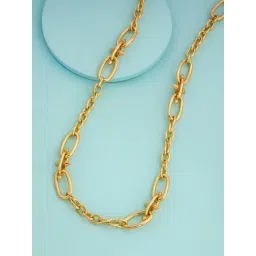 Kushal's Fashion Jewellery Yellow Gold Trendy Necklace With Chain for Women-picture-13