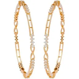 kushal's Fashion Jewellery White Gold Plated Ethnic Zircon Bangles - 410842-picture-12