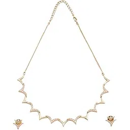 kushal's Fashion Jewellery White Gold Plated Zircon Necklace-picture-29