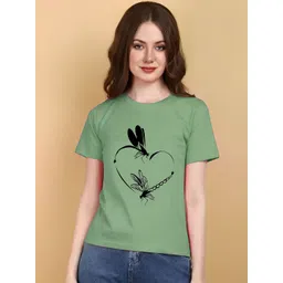 Kushi Flyer Women Printed Raw Edge T-shirt-picture-16