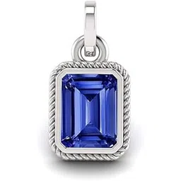 kushmiwal gems Certified Blue Sapphire Neelam 7.50 Carat 8.25 Ratti Ashthdhatu Neelam Silver Plated Pendant Locket for Men & Women-picture-29