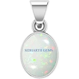 kushmiwal gems Certified Natural Opal Pendant Silver Plated Locket 5.00 Ratti / 4.00 Carat (Australian Opal) Brilliant Cut Certified Astrological Gemstone-picture-19