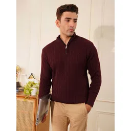 KVETOO Men Cable Knit Ribbed Pullover Sweater-picture-38
