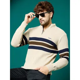 KVETOO Men Colourblocked Pullover-picture-15