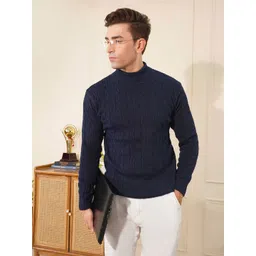 KVETOO Ribbed Cable Knit High Neck Pullover-picture-20