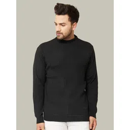 KVETOO Ribbed High Neck Acrylic Pullover-picture-15