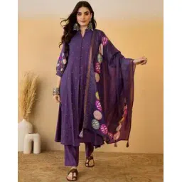 kvs fab Women Printed A-Line Kurta Suit Set-picture-18