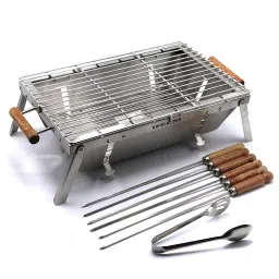 KWIKLANDER 44 x 28 cm Silver Portable Barbeque Grill Set, 59-NRFO-V1FO (Pack of 10 pcs)-picture-29
