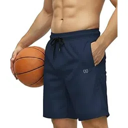 kwings Men's Athletic Shorts, Stretchable Fit with Side Pockets | Training Half Pants for Basketball, Swimming, Badminton Sports Shorts-picture-36