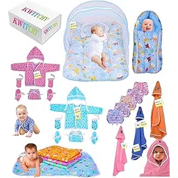 Kwitchy 24 in 1New Born Baby Products All | Gift Packs | Maternity Kit | Baby Shower | Baby Bedding | Clothes | Infants Essentials | Gifts Combos (0-6 Months),Assorted-picture-23