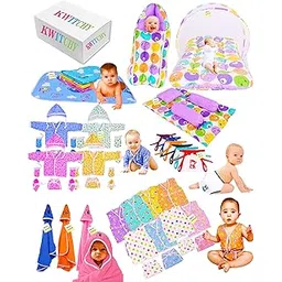 Kwitchy 56 in 1 New Born Baby Essentials Set Gift Pack Combo | Newborn Kit | Infants Accessories | Baby Products (0-6 Months) Purple-picture-26