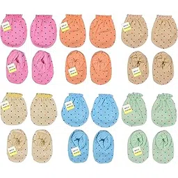 Kwitchy Baby Mitten & Booties Set | Cotton | Gloves & Mittens | Hand Glove | Elastic Wristbands | Socks | New Born | Clothes Set | Infants | Boys & Girls | Gift Packs (0-6 Months, Multicolor)-picture-45